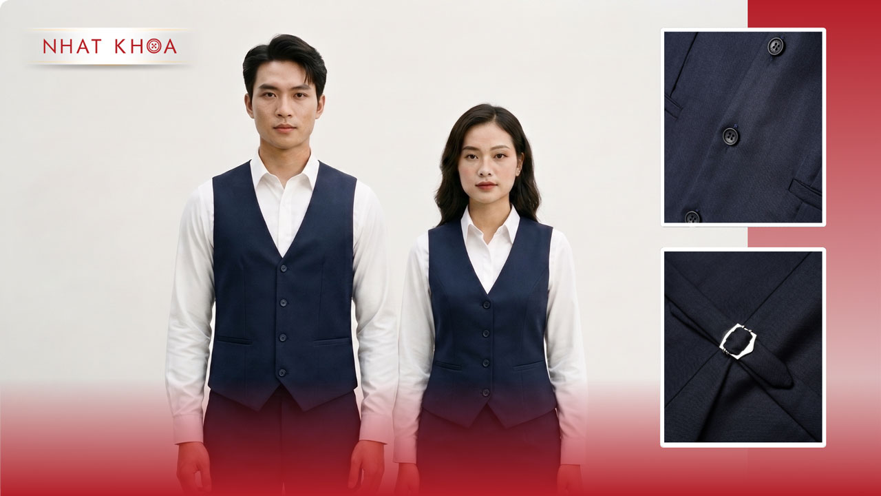 Áo gile công sở cao cấp, tôn dáng, hoàn thiện phong cách doanh nghiệp.
