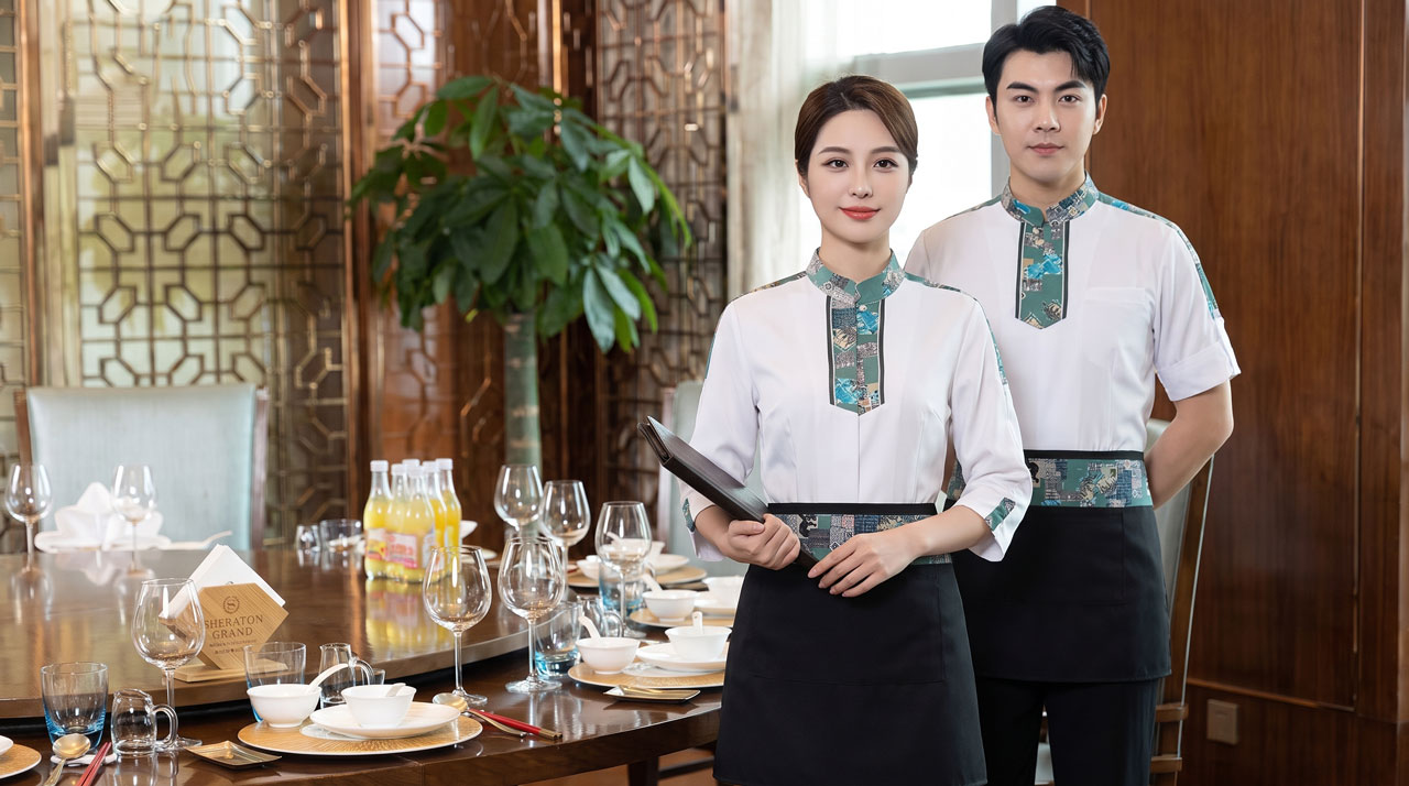 Mẫu đồng phục nhà hàng dành cho nhân viên phục vụ.