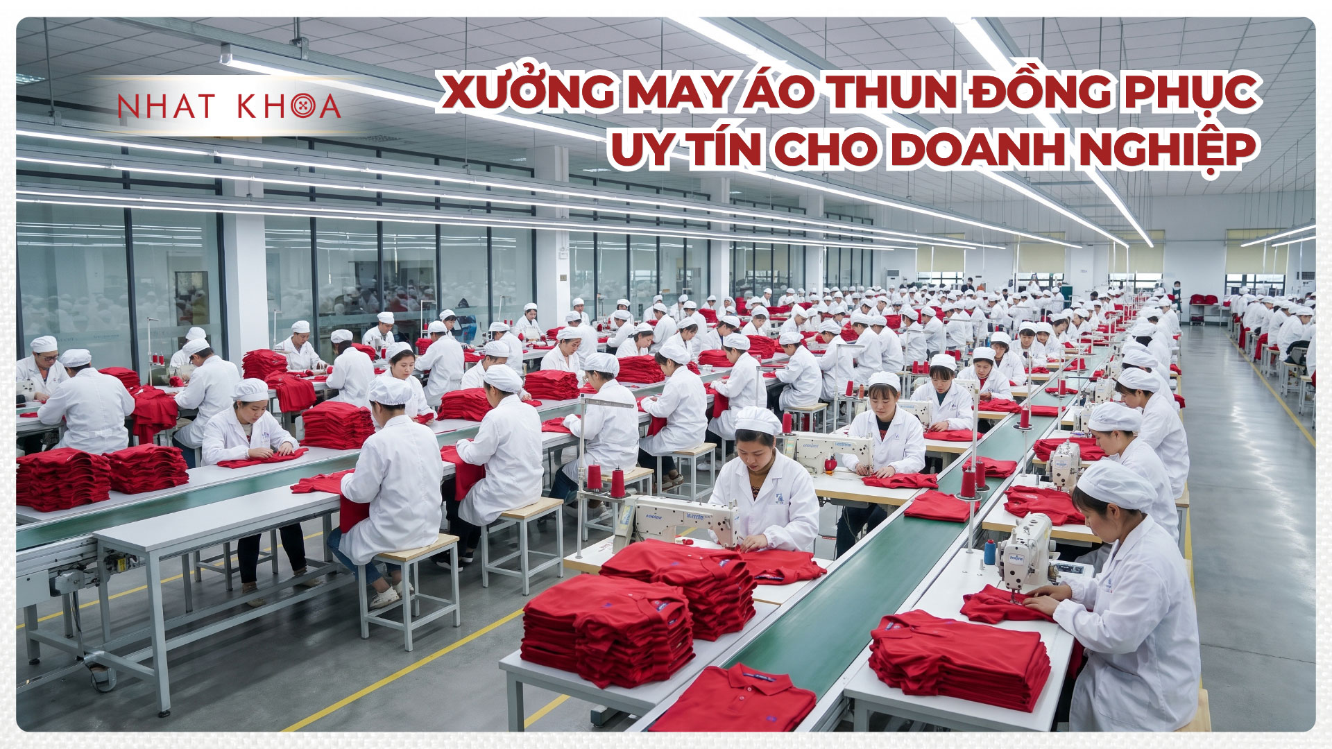 Xưởng may áo thun đồng phục uy tín cho doanh nghiệp.