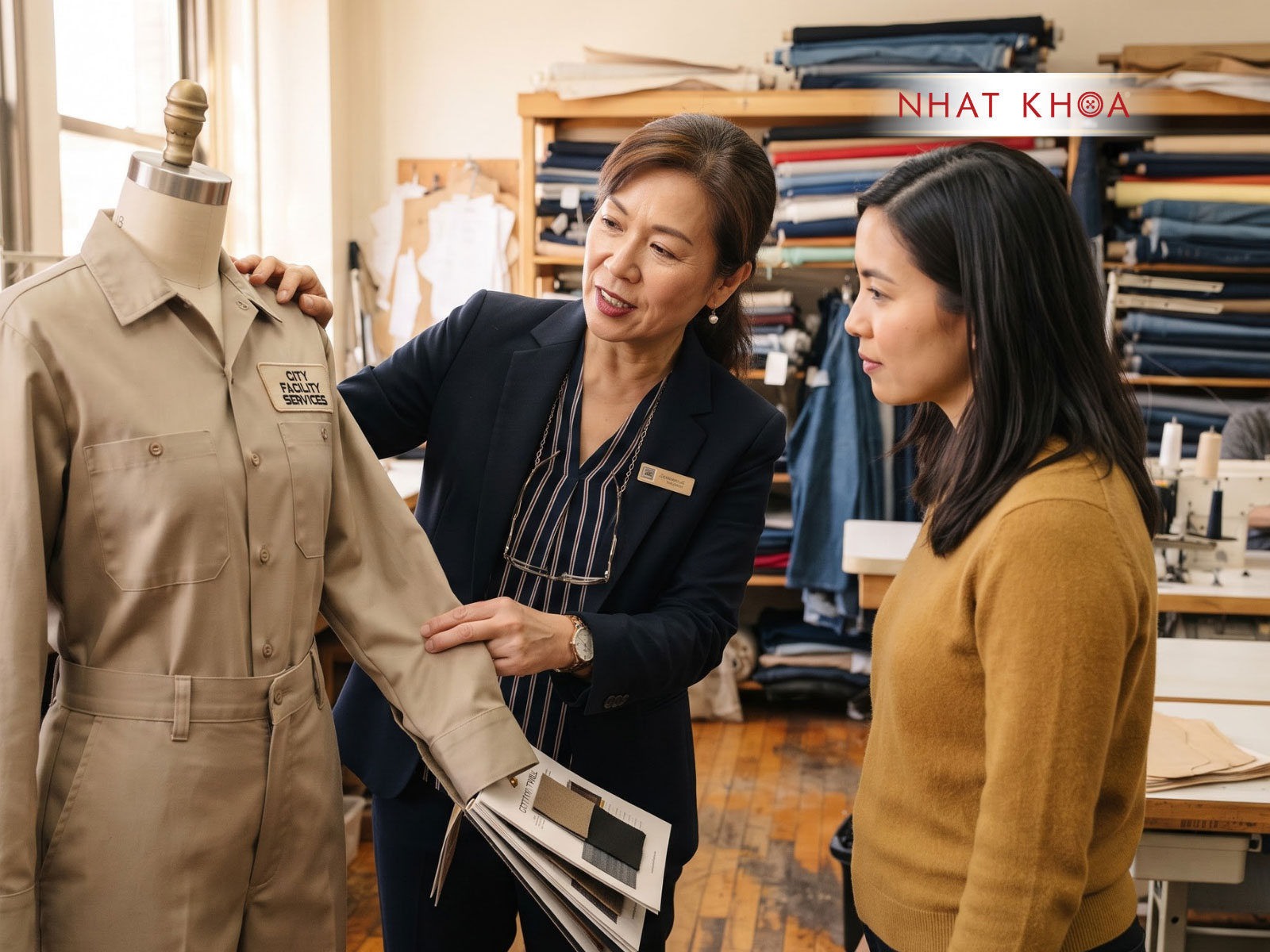 Tư vấn chọn mẫu đồng phục tạp vụ phù hợp với môi trường làm việc.
