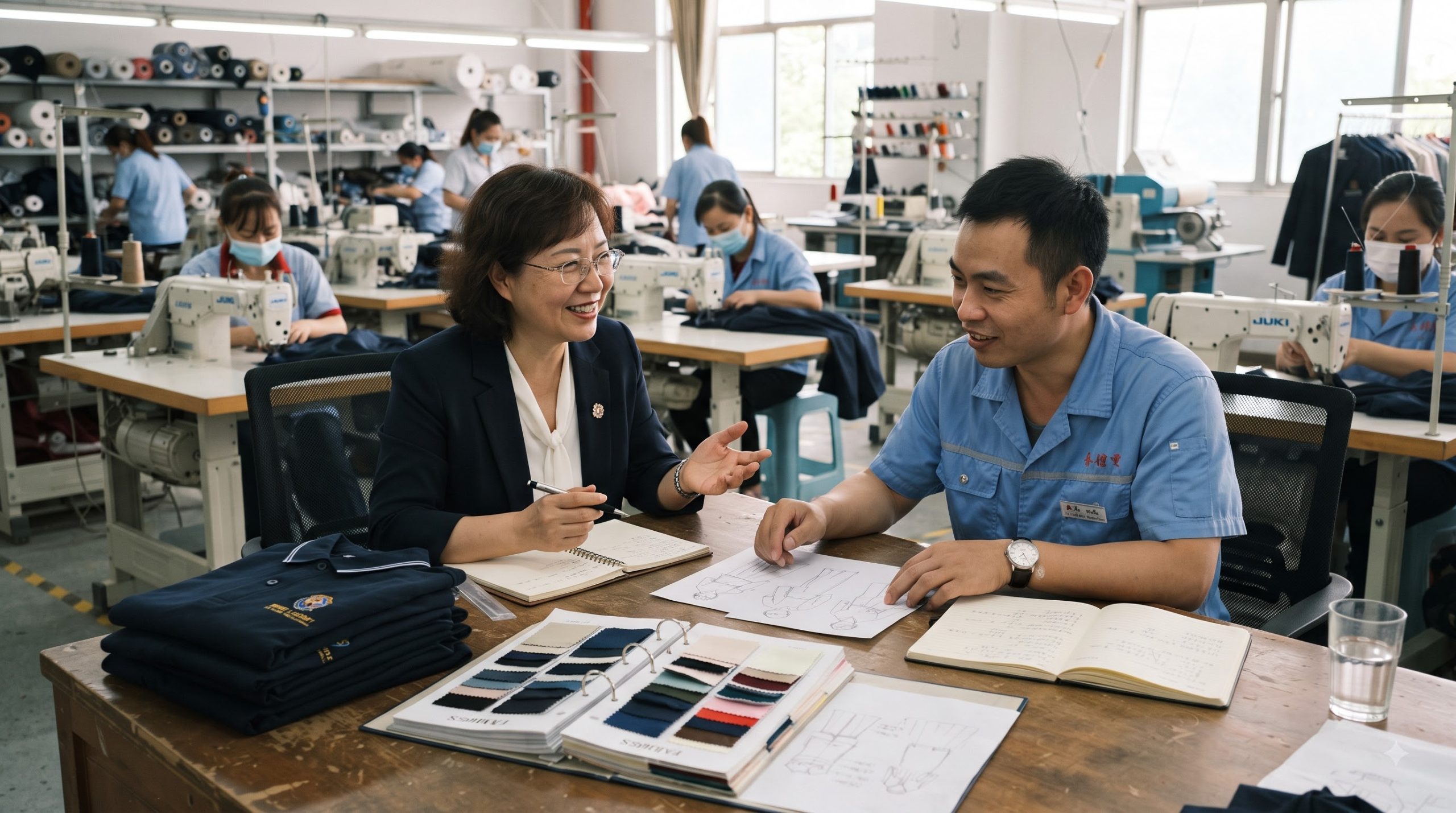 Bạn nên ưu tiên xưởng trực tiếp, chất liệu tốt, may mẫu rõ ràng.