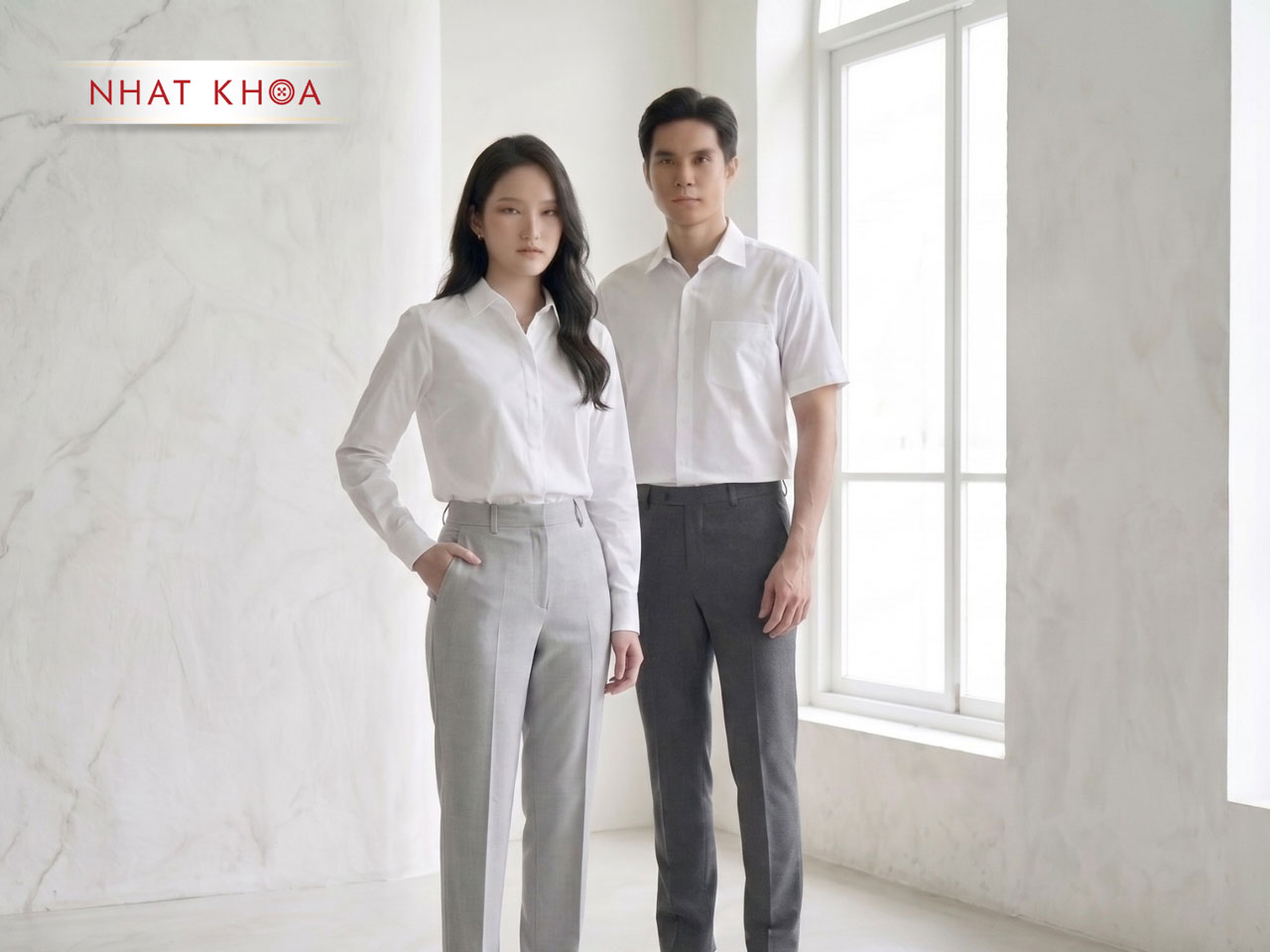 Quần công sở hiện đại mang đến vẻ ngoài thanh lịch.
