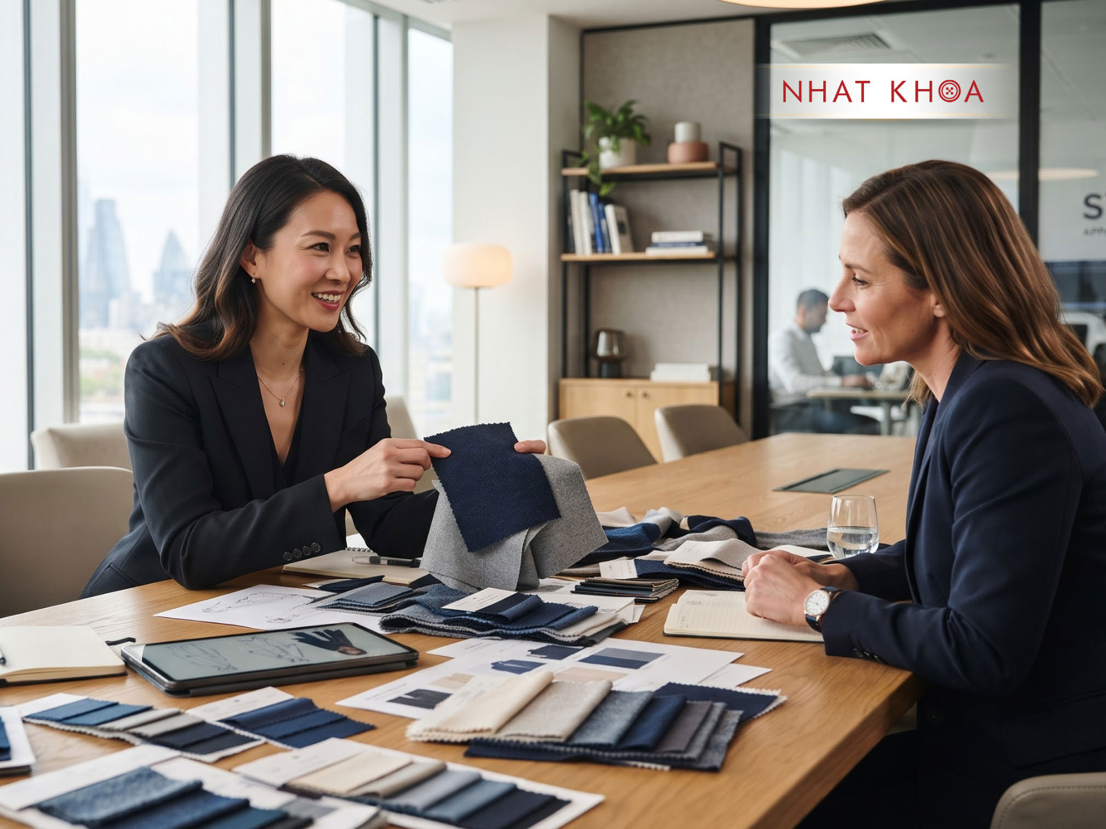 Tư vấn lựa chọn kiểu dáng và chất liệu cho đồng phục tạp vụ.