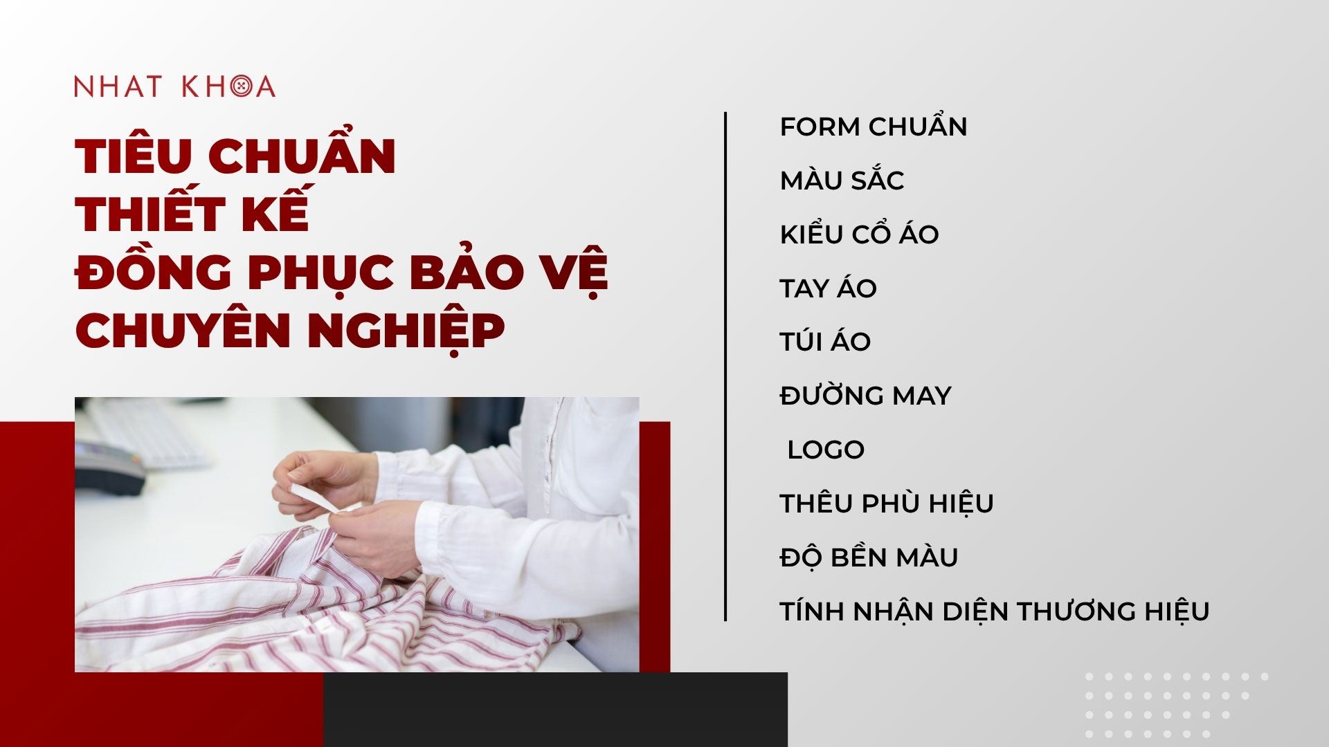 Các tiêu chuẩn thiết kế đồng phục bảo vệ chuyên nghiệp.