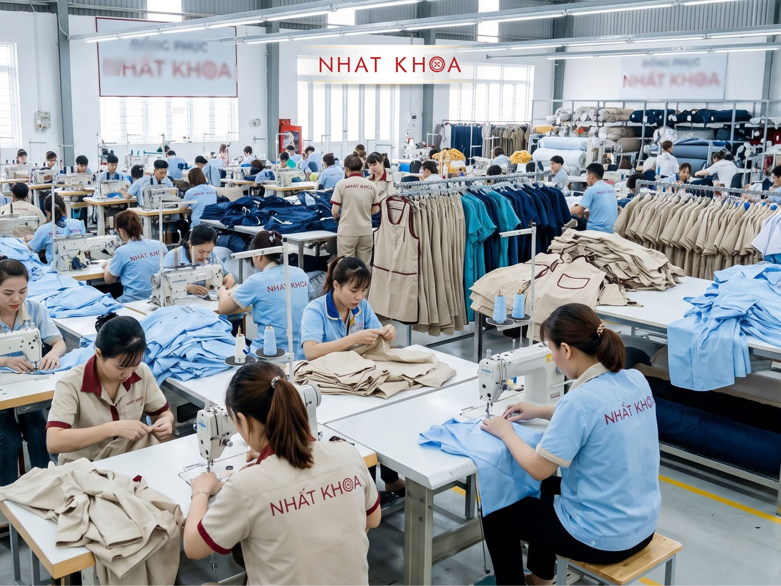 Đội ngũ chuyên nghiệp, chất lượng đồng phục được kiểm soát chặt chẽ.