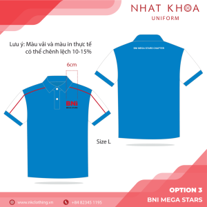 Áo polo đồng phục BNI Mega Stars