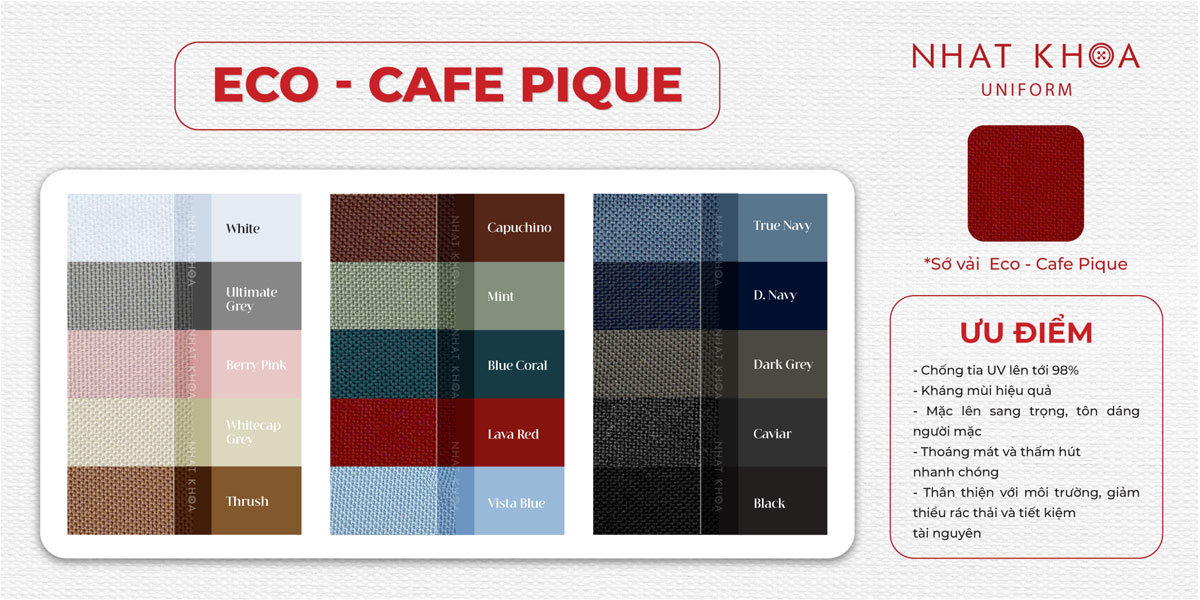 Bảng màu vải Eco-Cafe