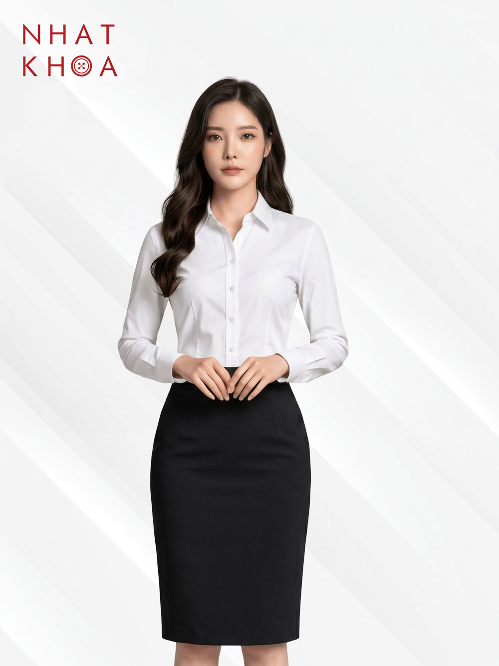 Elegant Long Office Pencil Skirt