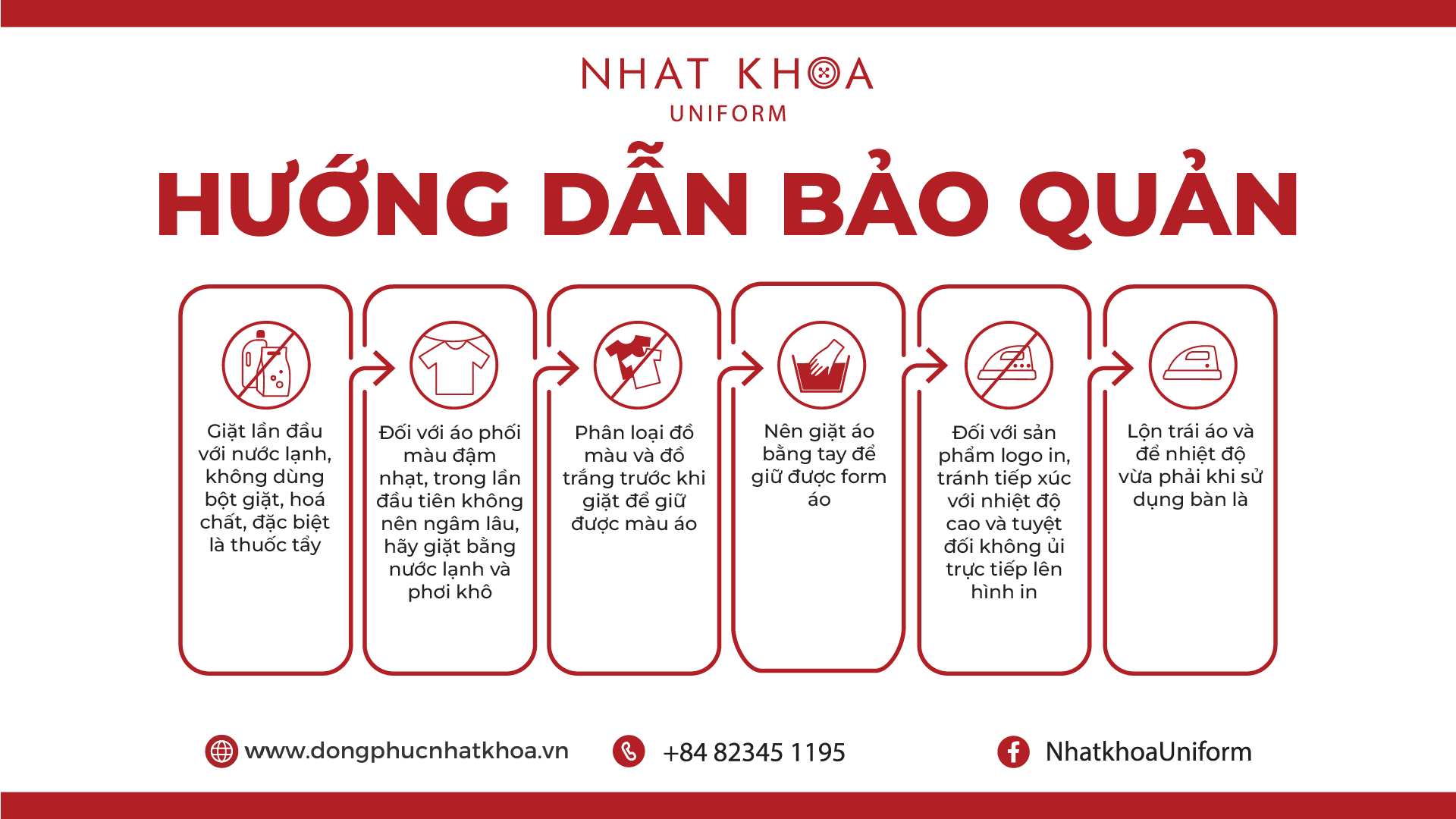 Hướng dẫn bảo quản áo đồng phục bền đẹp và giữ form lâu dài.