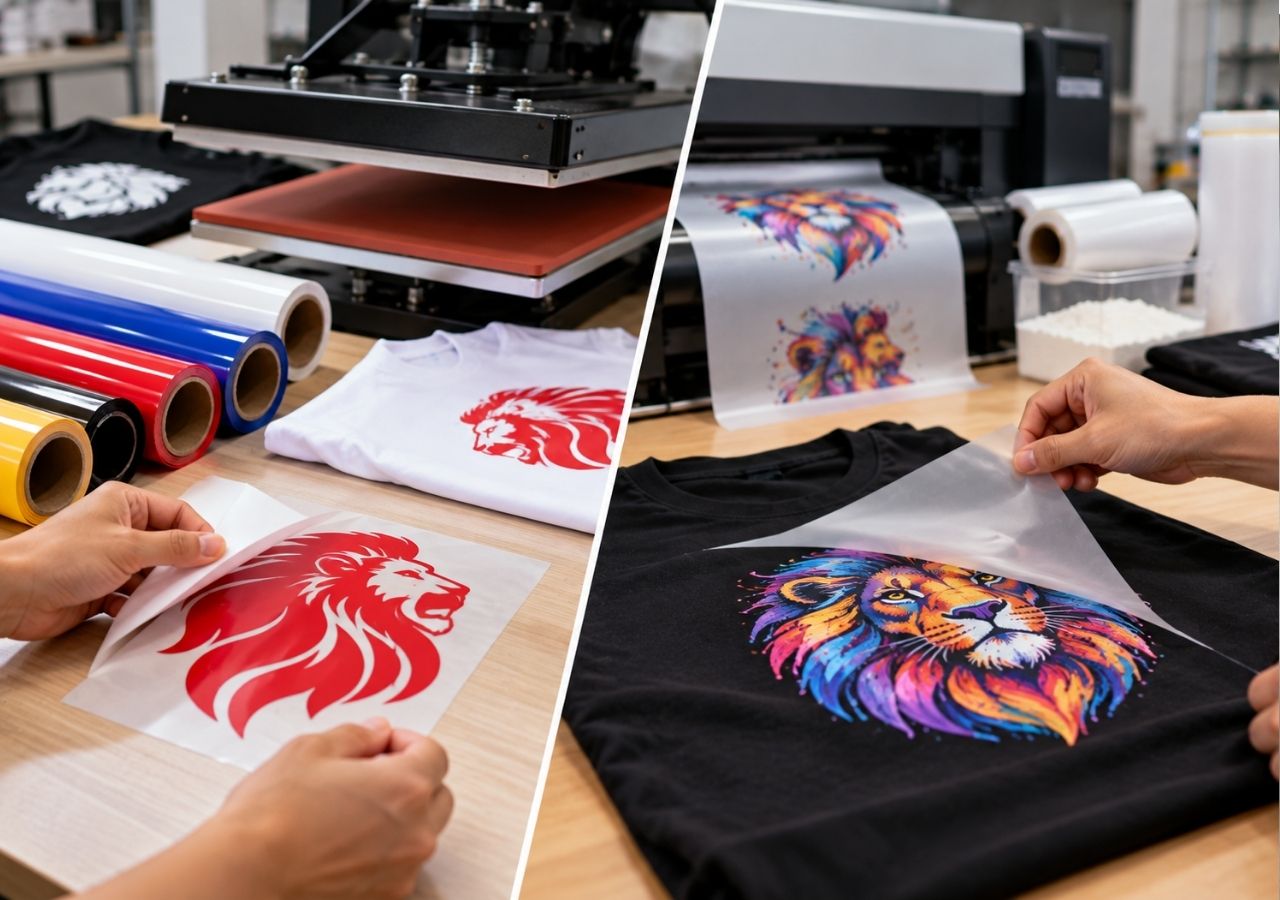 Decal nhiệt và công nghệ DTF đáp ứng nhiều nhu cầu in áo.