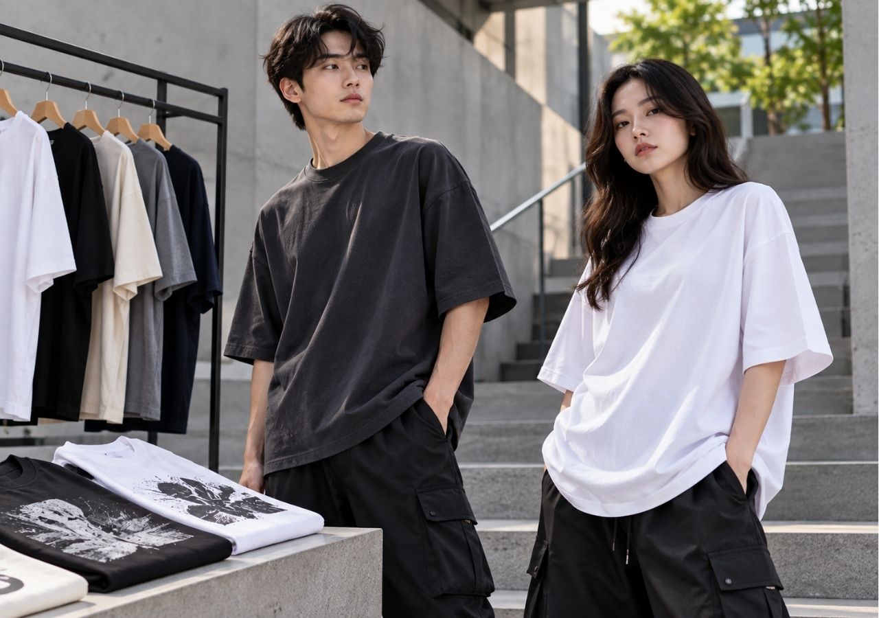 Vải cotton 2 chiều giúp áo streetwear giữ form hộp và đứng dáng.