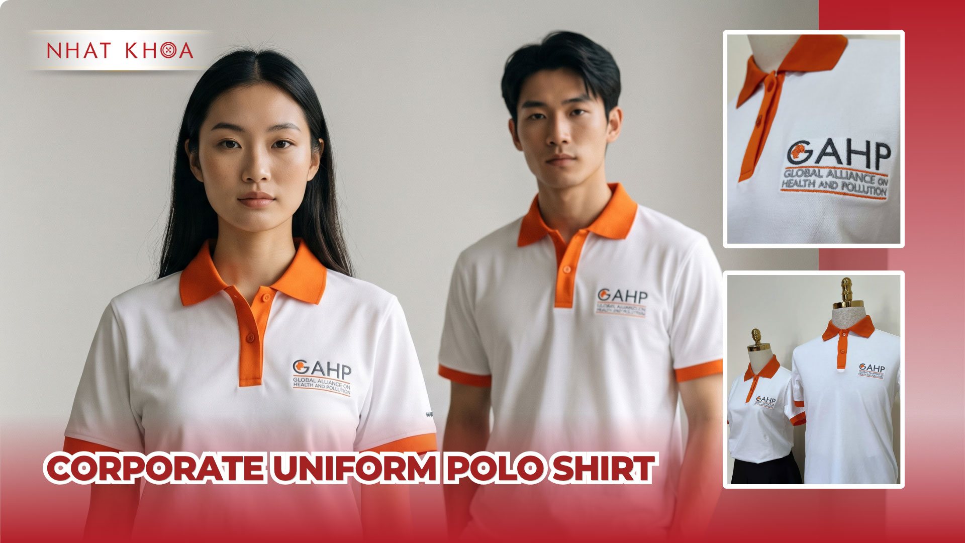 Elegant and professional company uniform polo shirt design.