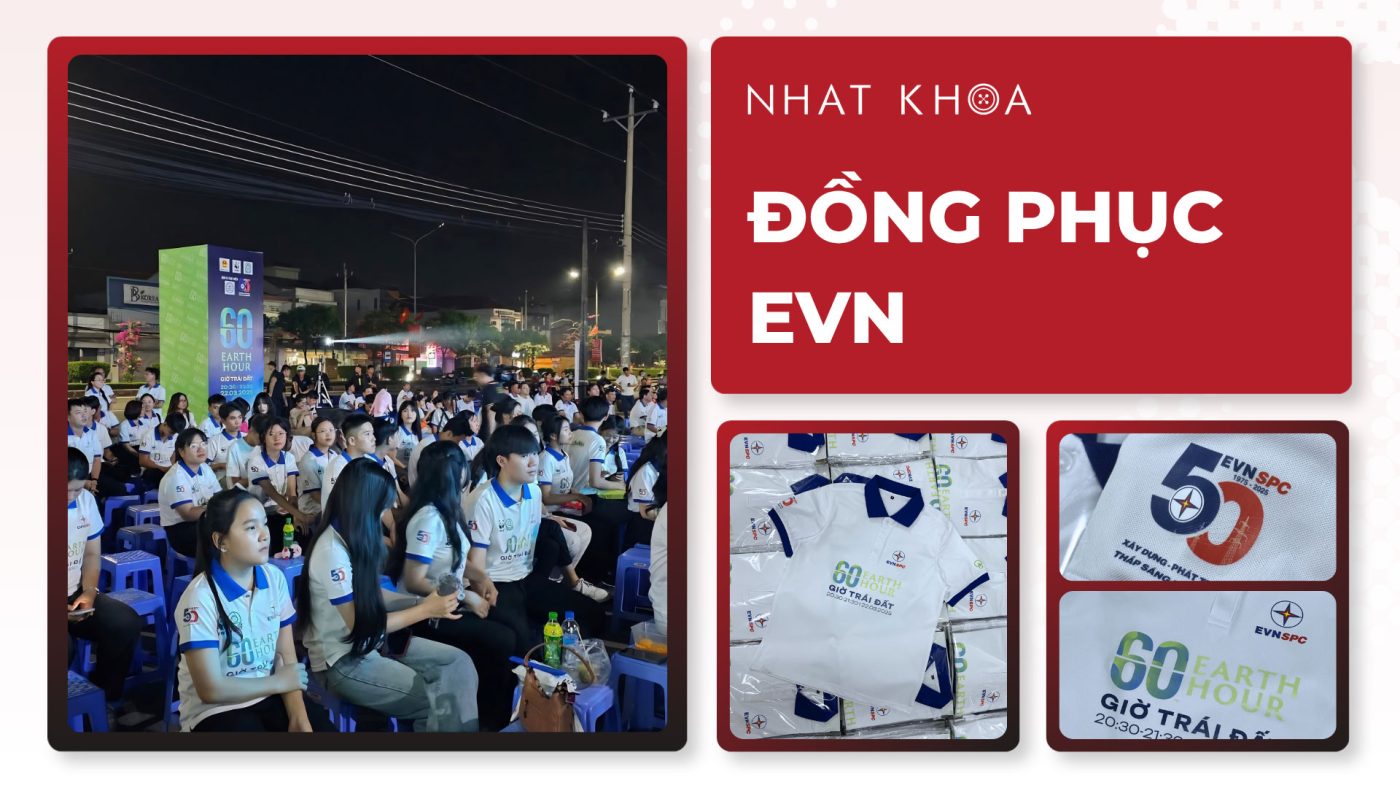 Áo polo đồng phục EVN nổi bật tại sự kiện Giờ Trái Đất.