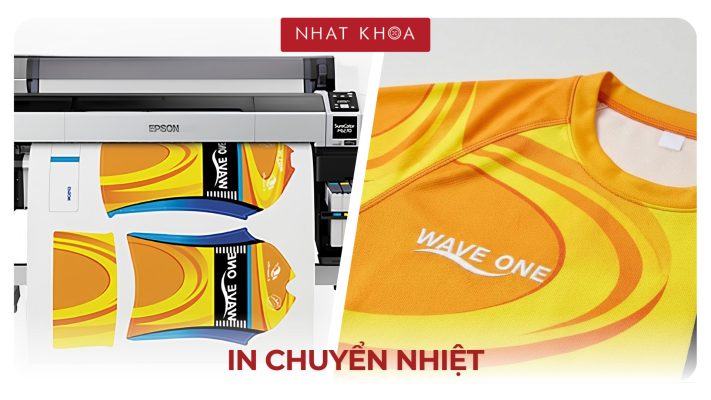 In chuyển nhiệt mang lại màu sắc rực rỡ cho áo thun thể thao.