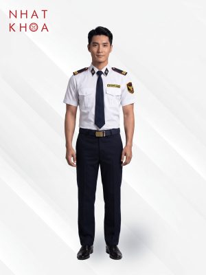 Đồng Phục Bảo Vệ Nam Sơ Mi Trắng Phối Quần Tây Đen