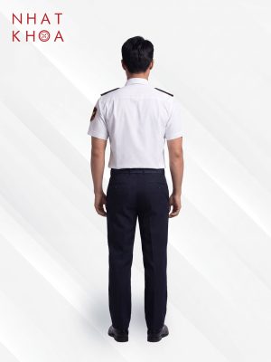 Alternative view of Đồng Phục Bảo Vệ Nam Sơ Mi Trắng Phối Quần Tây Đen