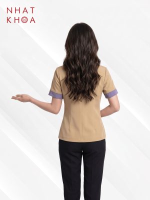 Đồng Phục Nhà Hàng Cổ Trụ Viền Tay - Image 2