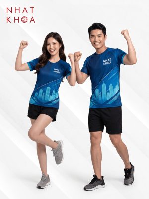 Áo Thun Đồng Phục Nhóm Xanh Dương Thoáng Mát