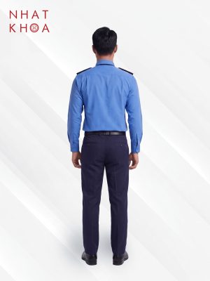 Alternative view of Đồng Phục Bảo Vệ Nam Sơ Mi Xanh Dương Cấp Vai Tay Dài