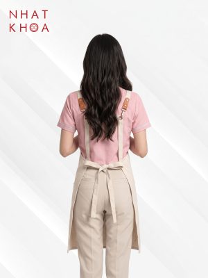 Áo Polo Đồng Phục Cafe Màu Hồng Phối Nơ Cổ - Image 2