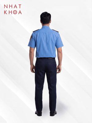 Alternative view of Đồng Phục Bảo Vệ Nam Áo Xanh Cấp Vai Tay Ngắn