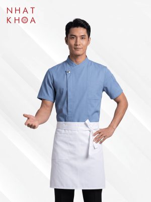 Đồng Phục Bếp Xanh Cổ Chéo